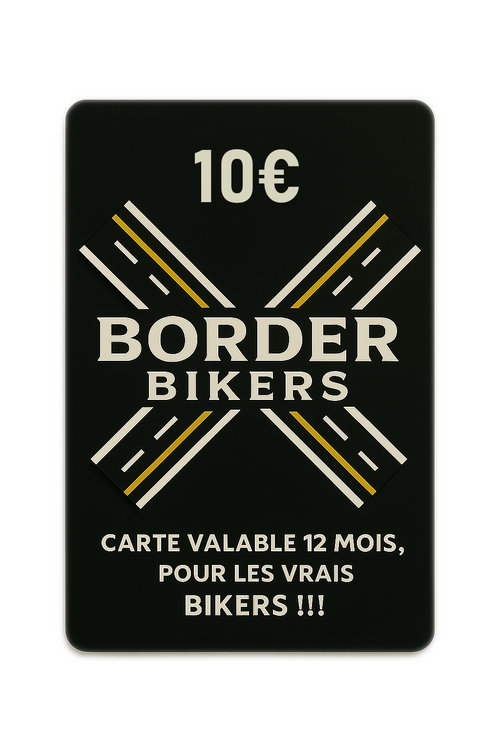 Carte Cadeaux BorderBikers de 10 à 100€